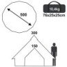 your GEAR Zelt Ravello - Tipizelt in 2 Größen für 4-8 Personen, Familienzelt mit 400 cm oder 500 cm Durchmesser, Campingzelt 