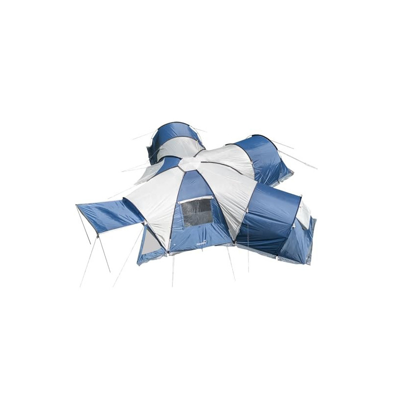 Skandika Kuppelzelt Korsika 9 Sleeper | Großes Familienzelt für 9 Personen, Camping Zelt mit 3 Schlafkabinen, Sleeper Technol Skandika Kuppelzelt Korsika 9 Sleeper | Großes Familienzelt für 9 Personen, Camping Zelt mit 3 Schlafkabinen, Sleeper Technol