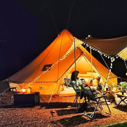 TOMOUNT Glockenzelt 4m Glamping Zelt für 4-6 Personen Baumwolle Campingzelt Familienzelt Tipi Zelt Teepee Pyramidenzelt für G