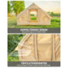 DARTMOOR Aufblasbares Campingzelt mit Pumpe 4-6 Personen Tragbares Familienzelt 3×2,1×2,1m Wasserdichtes Glamping Zelt 4-Jahr