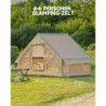 DARTMOOR Aufblasbares Campingzelt mit Pumpe 4-6 Personen Tragbares Familienzelt 3×2,1×2,1m Wasserdichtes Glamping Zelt 4-Jahr