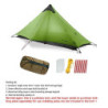 Telomat 3F Lanshan1 Ultraleichtes Zelt, 3/4 Saison, tragbares Rucksackzelt für 1 Person, 15D silikonbeschichtet, wasserdicht,