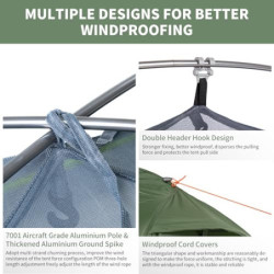 Naturehike Ultraleichtes Zelt 2 Personen Camping Zelt Wasserdicht & Winddicht Kuppelzelt für Outdoor Trekking Rucksackreisen