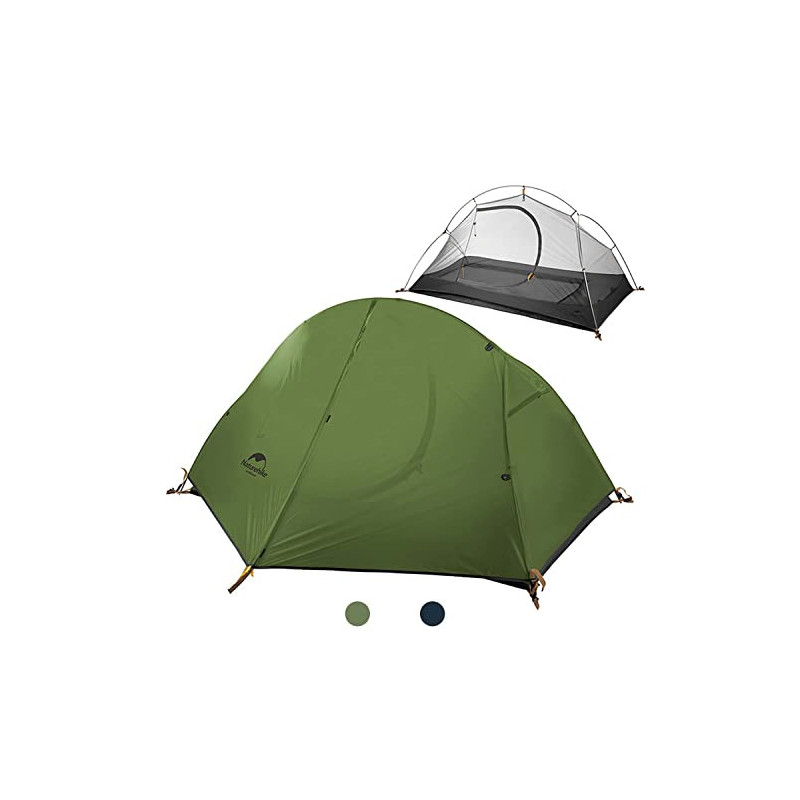Naturehike Ultraleichtes Zelt,1-2 Person Kuppelzelt Wasserdicht für Rucksackreisen Trekking mit 3 Jahereszeiten,Einfache Einr