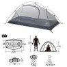 Naturehike Ultraleichtes Zelt,1-2 Person Kuppelzelt Wasserdicht für Rucksackreisen Trekking mit 3 Jahereszeiten,Einfache Einr