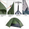 Naturehike Ultraleichtes Zelt,1-2 Person Kuppelzelt Wasserdicht für Rucksackreisen Trekking mit 3 Jahereszeiten,Einfache Einr