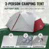 Forceatt Zelt 3 Personen Camping Zelt, Wasserdicht und Winddicht 3-4 Jahreszeiten Ultraleichtes Rucksackzelt, Kann Sofort Ins