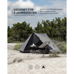 OneTigris HILLRIDGE Ultraleicht Zelt 1 2 Personen wasserdicht 3000 mm 3 Jahreszeiten Campingzelt Doppelschicht Moskitoschutz 