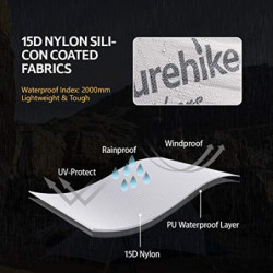 Naturehike Cloud-Flügel Ultraleichte Beruf Zelte Doppelten 2 Personen Zelt 3-4 Saison für Camping Wandern Zelt  15D Grau/Azur