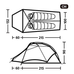 Naturehike Cloud-Flügel Ultraleichte Beruf Zelte Doppelten 2 Personen Zelt 3-4 Saison für Camping Wandern Zelt  15D Grau/Azur