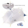 Naturehike Cloud-Flügel Ultraleichte Beruf Zelte Doppelten 2 Personen Zelt 3-4 Saison für Camping Wandern Zelt  15D Grau/Azur