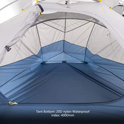 Naturehike Cloud-Flügel Ultraleichte Beruf Zelte Doppelten 2 Personen Zelt 3-4 Saison für Camping Wandern Zelt  15D Grau/Azur