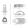 Naturehike Cloud Up Freistehendes 2-Personen-Rucksack-Zelt, ultraleicht, Nylon, doppellagig, Campingzelte für zwei Personen  