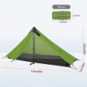FBSPORT Ultraleichtes Zelt 3 Jahreszeiten Rucksackzelt 1 Person Campingzelt, Outdoor Leicht LanShan Camping Zelt Shelter für 