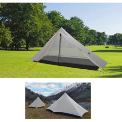 KIKILIVE Lanshan Ultraleichtes Outdoor-Campingzelt, leichtes Zelt, 1 Person, Rucksackzelt, leichtes Netz-Unterschlupf, perfek