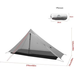 KIKILIVE Lanshan Ultraleichtes Outdoor-Campingzelt, leichtes Zelt, 1 Person, Rucksackzelt, leichtes Netz-Unterschlupf, perfek