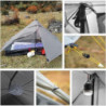 KIKILIVE Lanshan Ultraleichtes Outdoor-Campingzelt, leichtes Zelt, 1 Person, Rucksackzelt, leichtes Netz-Unterschlupf, perfek