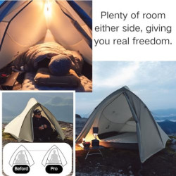 Naturehike Cloud Up Pro Zelt, 2024 Upgrade, ultraleichte Zelte, 1,36 kg, Doppelzelt für 2 Personen, für Radfahren, Camping, R