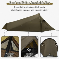 MC 1 Person Bivy Tent Campingzelt, braun