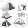 GEERTOP Ultraleichte Camping Zelt 2 Personen Wasserdicht 3-4 Saison Doppelwandig Zelt für Wandern Outdoor Festival