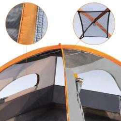 Amazon Basics Kuppelzelt für Camping mit Regenschutz und Tragetasche, wasserdichtes 3-Jahreszeiten-Zelt, einfach aufzubauen, 