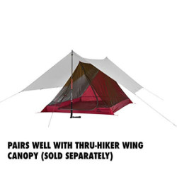 MSR Unisex – Erwachsene Thru-Hiker Mesh House 2 Ultraleichtes Netz-Rucksackzelt, Rot/Ausflug, einfarbig  Getaway Solids , 2 P