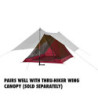 MSR Unisex – Erwachsene Thru-Hiker Mesh House 2 Ultraleichtes Netz-Rucksackzelt, Rot/Ausflug, einfarbig  Getaway Solids , 2 P
