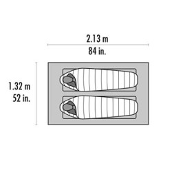 MSR Unisex – Erwachsene Thru-Hiker Mesh House 2 Ultraleichtes Netz-Rucksackzelt, Rot/Ausflug, einfarbig  Getaway Solids , 2 P
