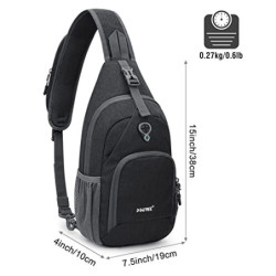G4Free RFID-Schultertasche, Umhängetasche, Rucksack, Brusttasche, Umhängetasche, lässig, Fitnessstudio, Tagesrucksack, für He