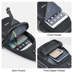 G4Free RFID-Schultertasche, Umhängetasche, Rucksack, Brusttasche, Umhängetasche, lässig, Fitnessstudio, Tagesrucksack, für He