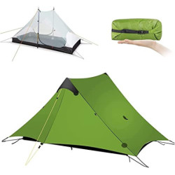 Ultraleichtes Zelt 3-Jahreszeiten-Rucksackzelt 1 Person/2 Person Campingzelt, Outdoor Leichtes LanShan Camping Zelt Shelter, 