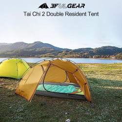 3FULGEAR Taiji 2 Camping Zelt Ultraleichtes, wasserdichtes, professionelles Backpacking-Zelt, 2-Personen-Zelt für Camping/Ang
