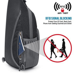 G4Free RFID-Schultertasche, Umhängetasche, Rucksack, Brusttasche, Umhängetasche, lässig, Fitnessstudio, Tagesrucksack, für He