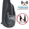 G4Free RFID-Schultertasche, Umhängetasche, Rucksack, Brusttasche, Umhängetasche, lässig, Fitnessstudio, Tagesrucksack, für He