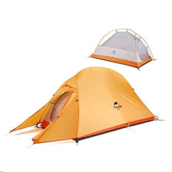 Naturehike Cloud-up 1 Ultraleichtes Campingzelt für 1 Person - Wasserdichtes Doppelschicht Backpackingzelt 4 Seasons Orange 