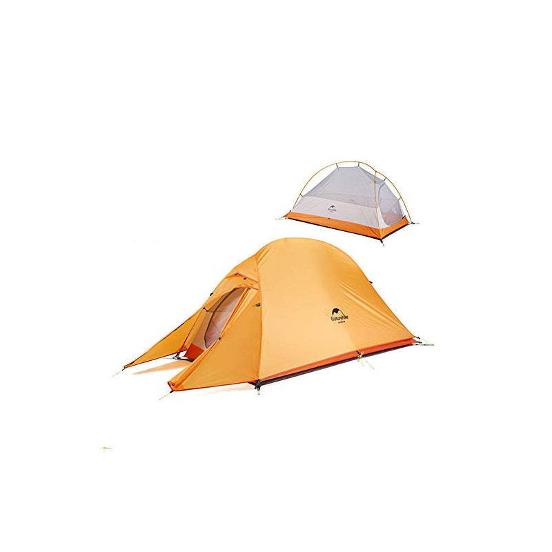 Naturehike Cloud-up 1 Ultraleichtes Campingzelt für 1 Person - Wasserdichtes Doppelschicht Backpackingzelt 4 Seasons Orange Naturehike Cloud-up 1 Ultraleichtes Campingzelt für 1 Person - Wasserdichtes Doppelschicht Backpackingzelt 4 Seasons Orange