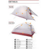 Naturehike Cloud-up 1 Ultraleichtes Campingzelt für 1 Person - Wasserdichtes Doppelschicht Backpackingzelt 4 Seasons Orange 