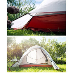 Naturehike Cloud-up 1 Ultraleichtes Campingzelt für 1 Person - Wasserdichtes Doppelschicht Backpackingzelt 4 Seasons Orange 