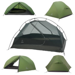 ATEPA Campingzelt 1 Person Wasserdicht Ultraleicht Rucksackzelt Einfach aufzubauen Doppelschicht Solo Zelt zum Wandern Nylon