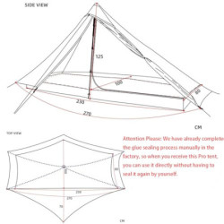 3FULGEAR Lanshan 1 Pro Outdoor Ultraleichtes Campingzelt für 1 Person 3/4 Saison Professionelles 20D Nylon Silikon Zelt für C