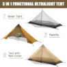 Night Cat Ultraleichtes Zelt 1 Person für Profi Backpacker Hiker 0,9 kg Nur Lanshan Backpacking Bivvy Bodenzelt Schwerregen W
