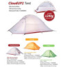 Naturehike Cloud-up 2 Ultraleichtes Campingzelt für 2 Personen - Wasserdichtes Doppelschicht Backpackingzelt 4 Seasons Grün 