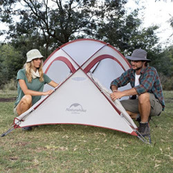 Naturehike Hiby Zelt für 3 Persone Großes Tunnelzelt Campingzelt Familienzelt Ultraleichte Zelt 3000 mm Wassersäule mit 1 Sch