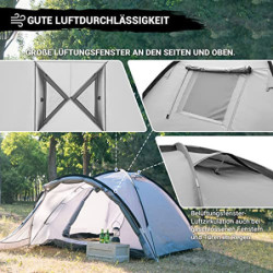 KingCamp Ultraleicht Camping Zelt 2-Personen-Zelt Wasserdicht PU2000MM, Kompakt Rucksack Zelt für Trekking und Outdoor