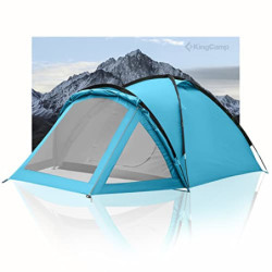 KingCamp Camping Zelt 2-3 Personen Zelt mit Vorzelt leichtes Campingzelt Kompakt Ultraleichte Zelt 3 Mann Zelt Wasserdicht & 