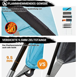KingCamp Camping Zelt 2-3 Personen Zelt mit Vorzelt leichtes Campingzelt Kompakt Ultraleichte Zelt 3 Mann Zelt Wasserdicht & 