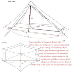 Telomat 3FULGEAR Lanshan1 Pro Outdoor Ultraleichtes Campingzelt für 1 Person 3/4 Saison Professionelles 20D Nylon Doppelseiti