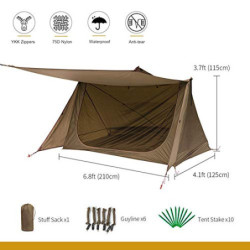 Outdoor-Zelt für Rucksackreisen, schnell aufgebaut, wasserdicht, Campingzelte, regenfest, Wander-Zelt, ultraleicht, Überdachu