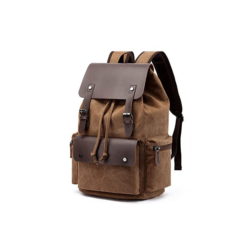 Vintage-Rucksack aus Segeltuch, lässiger Tagesrucksack, Reiserucksack für Damen und Herren, Laptop-Rucksack, College, Schulta Vintage-Rucksack aus Segeltuch, lässiger Tagesrucksack, Reiserucksack für Damen und Herren, Laptop-Rucksack, College, Schulta
