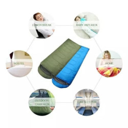 Sleeping Bag 4 Season, Single Adult Envelope Sleeping Bag  Blue 
